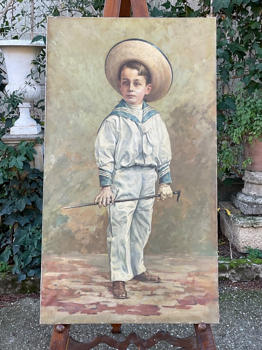 Charming Portrait Of A Child Around 1900/10-photo-4