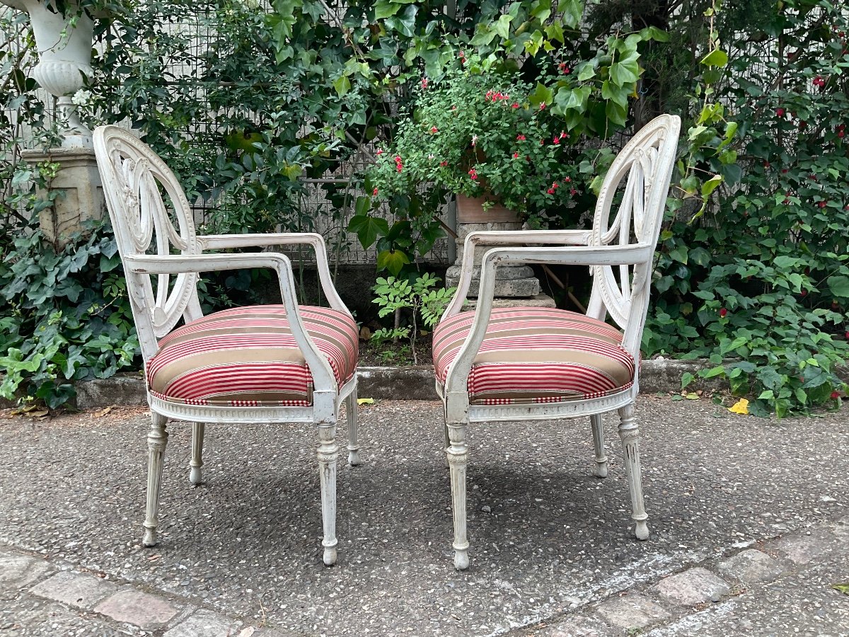 Pair Of Gustavian Armchairs Late 19th Century -photo-3