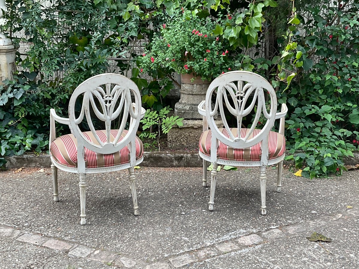 Pair Of Gustavian Armchairs Late 19th Century -photo-4