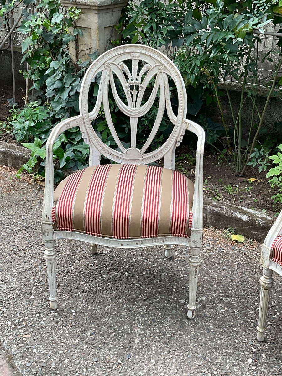 Pair Of Gustavian Armchairs Late 19th Century -photo-2