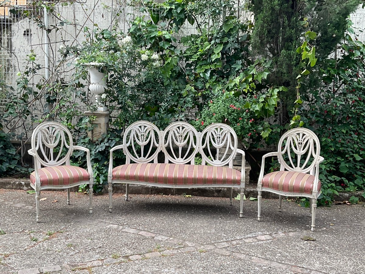 Gustavian Style Sofa Late 19th Century -photo-8