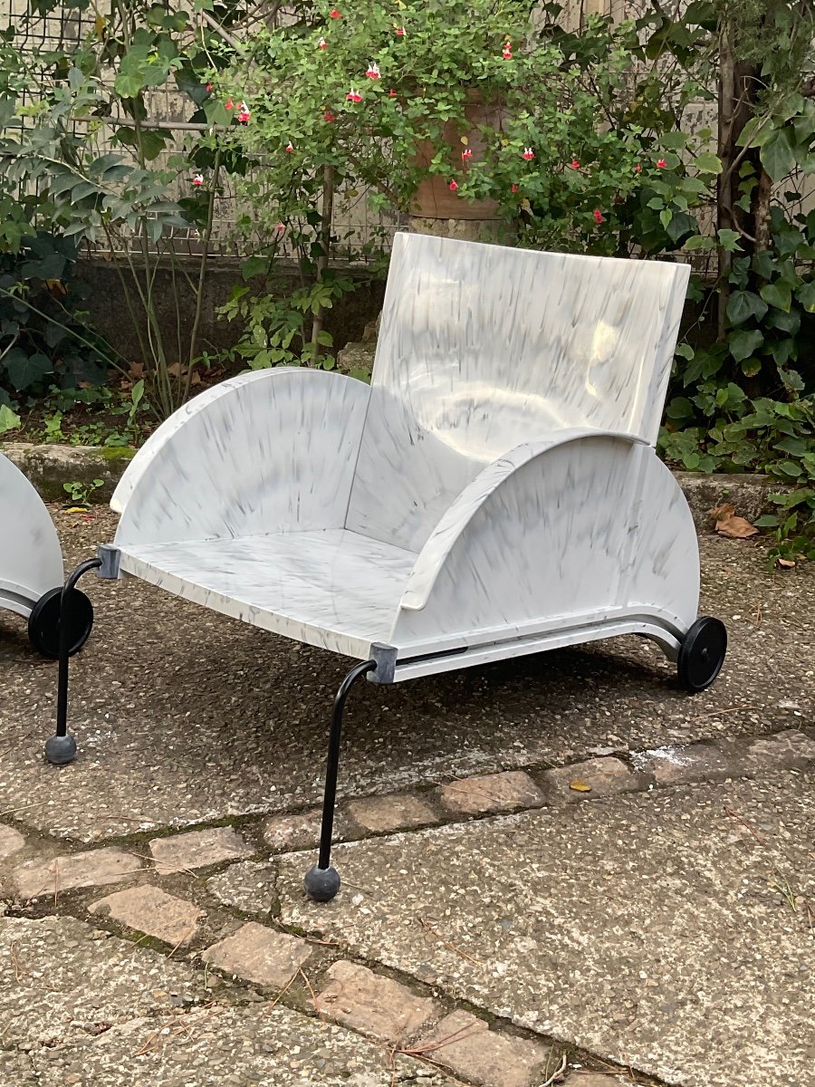 Pair Of Armchairs By Anna Castelli Ferrieri 1980-photo-2