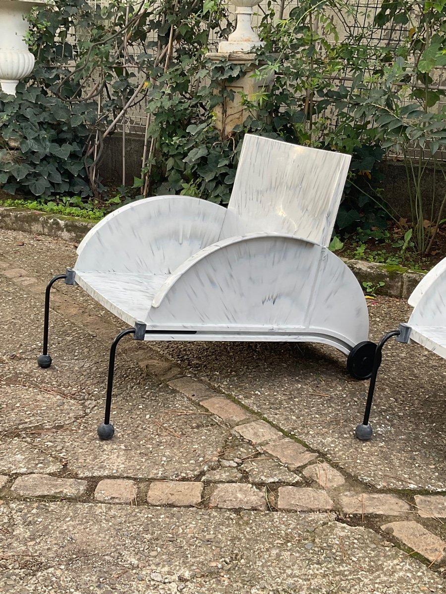 Pair Of Armchairs By Anna Castelli Ferrieri 1980-photo-3