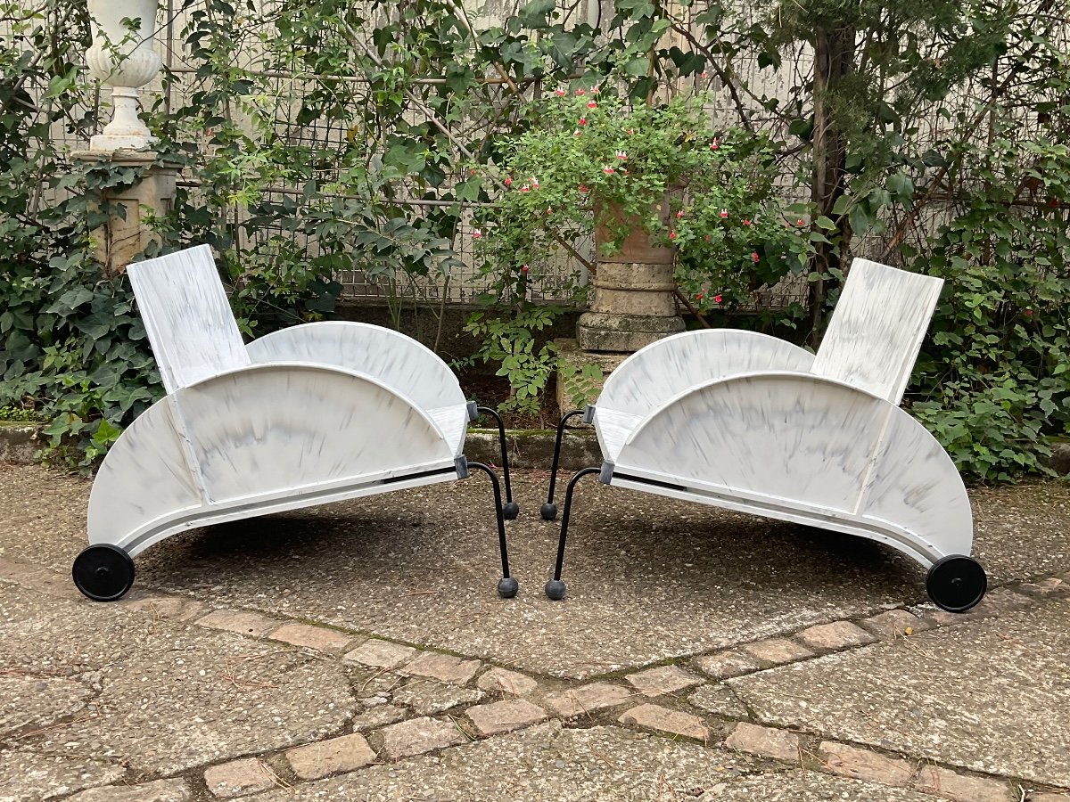 Pair Of Armchairs By Anna Castelli Ferrieri 1980-photo-2