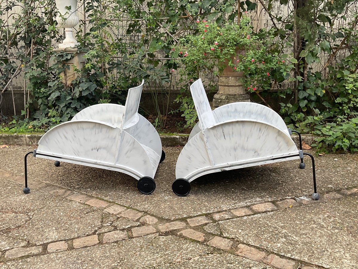 Pair Of Armchairs By Anna Castelli Ferrieri 1980-photo-4