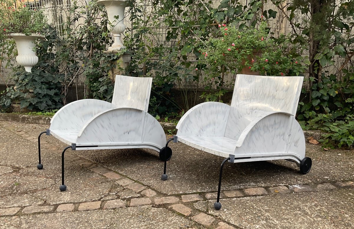 Pair Of Armchairs By Anna Castelli Ferrieri 1980