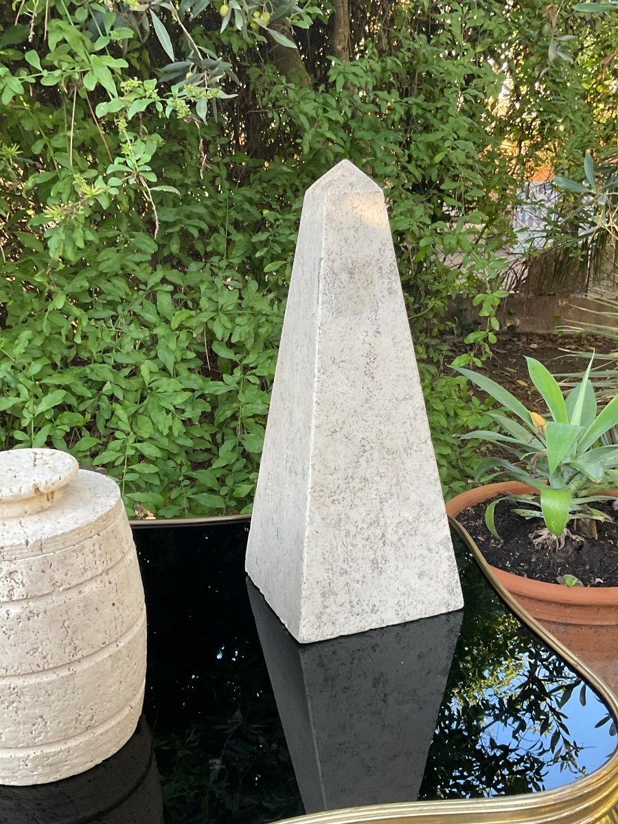 Travertine Obelisk Circa 1960/70-photo-2