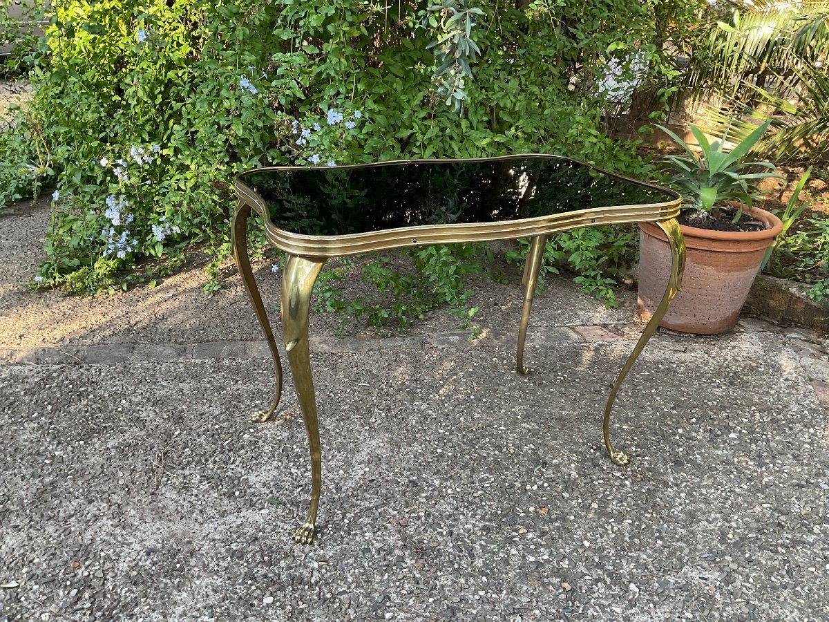 In The Style Of The Antique Bronze Coffee Table From The 40s/50s -photo-3