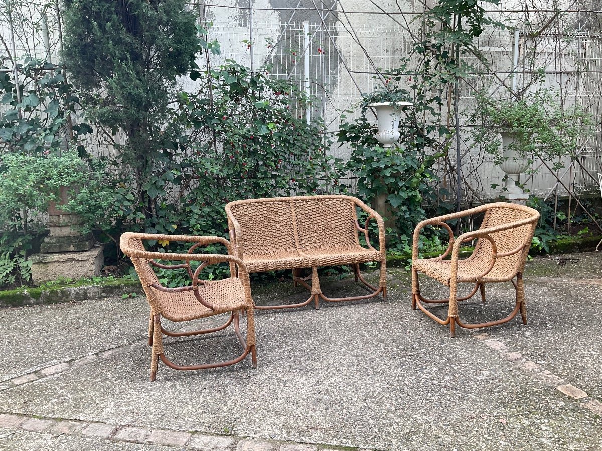 Mobilier De Salon De Jardin D Hivers Vers 1940/50 -photo-3