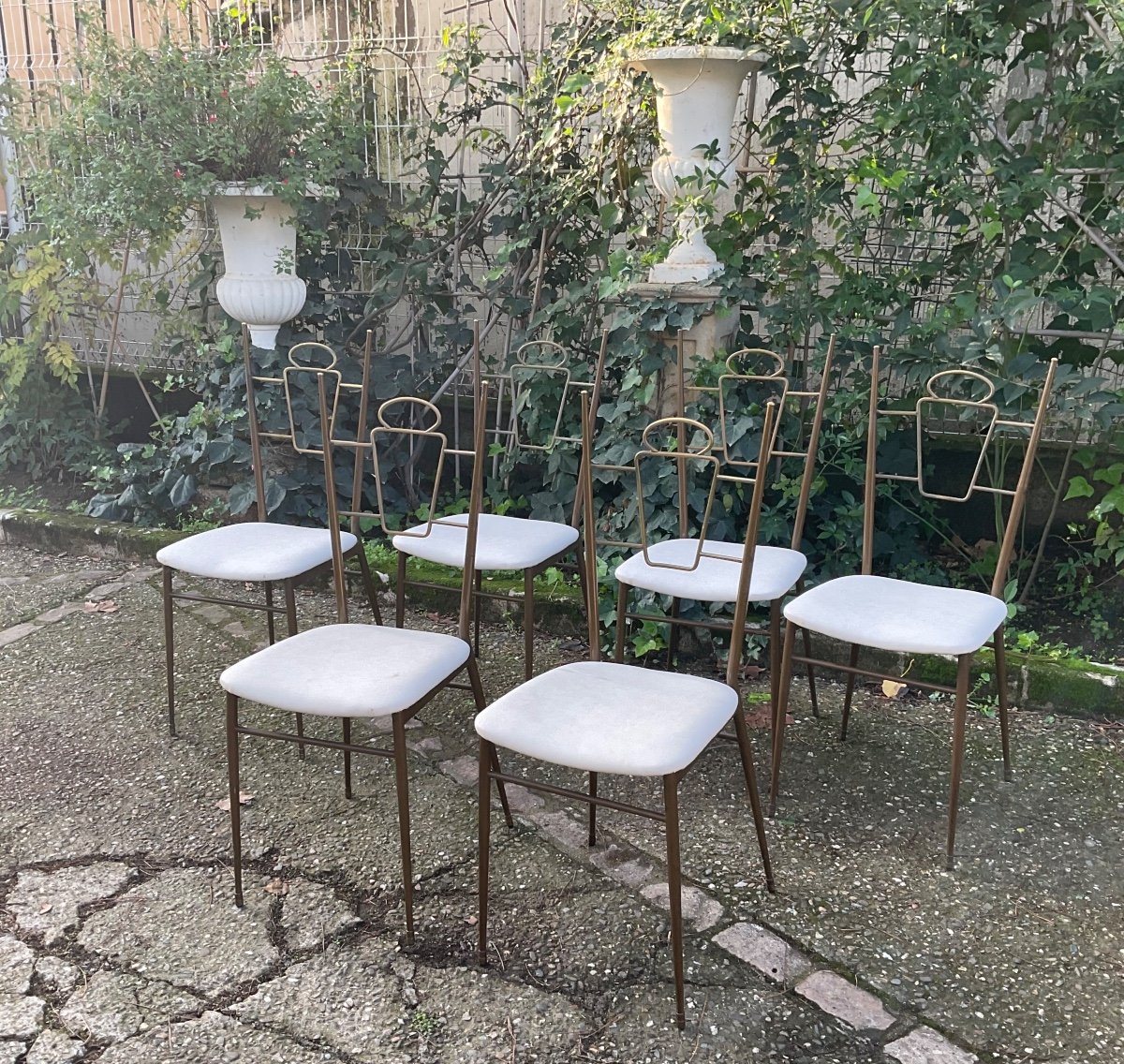 Set Of 6 Italian Chairs Circa 1950 