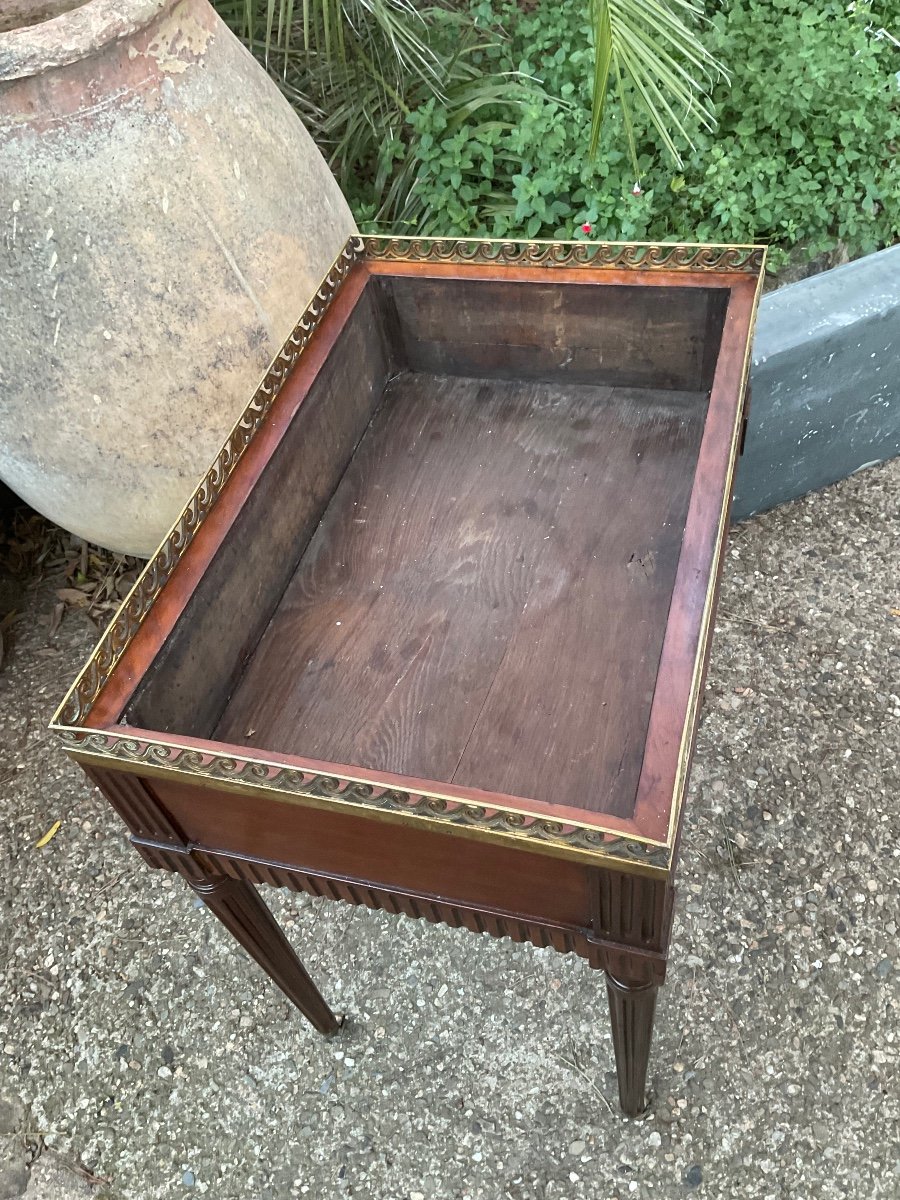 Jardinière Attributed To Canabas Circa 1790 In Solid Mahogany-photo-2