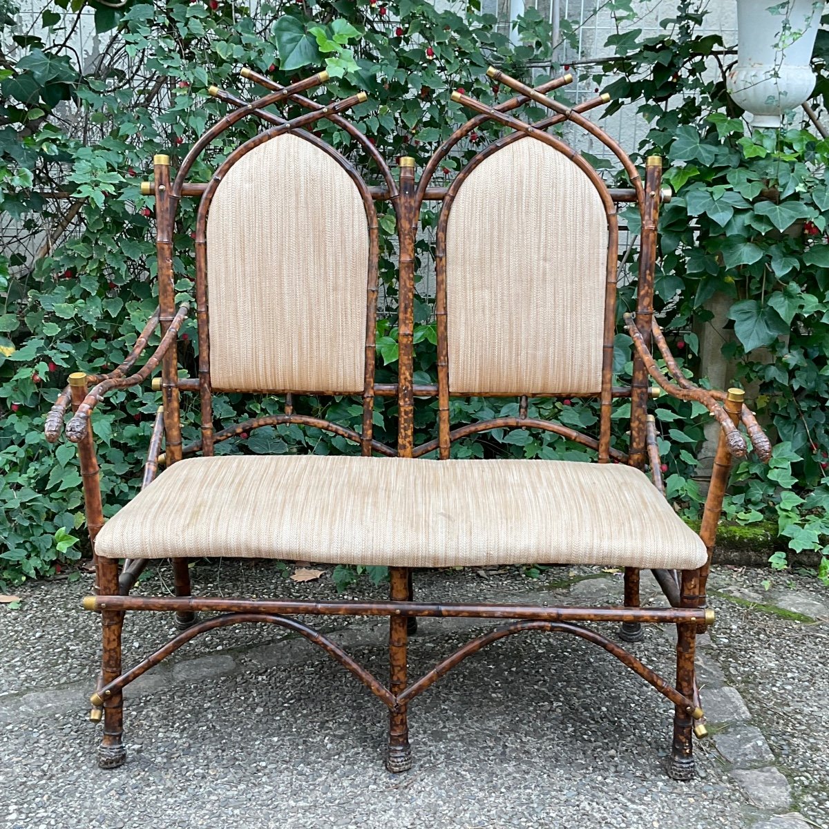 Rare 19th Century Bamboo Winter Living Room Furniture -photo-2