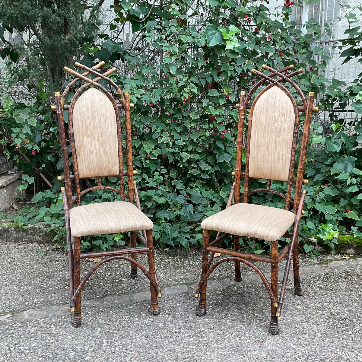 Rare 19th Century Bamboo Winter Living Room Furniture -photo-4