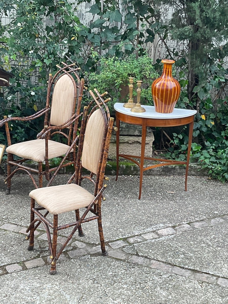 Rare 19th Century Bamboo Winter Living Room Furniture -photo-1