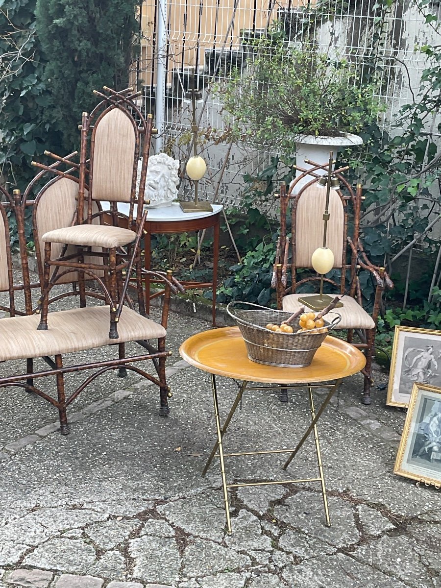 Rare 19th Century Bamboo Winter Living Room Furniture -photo-2