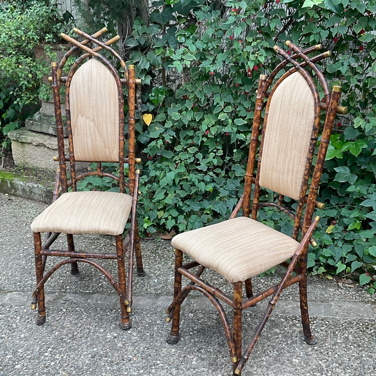 Rare 19th Century Bamboo Winter Living Room Furniture -photo-4