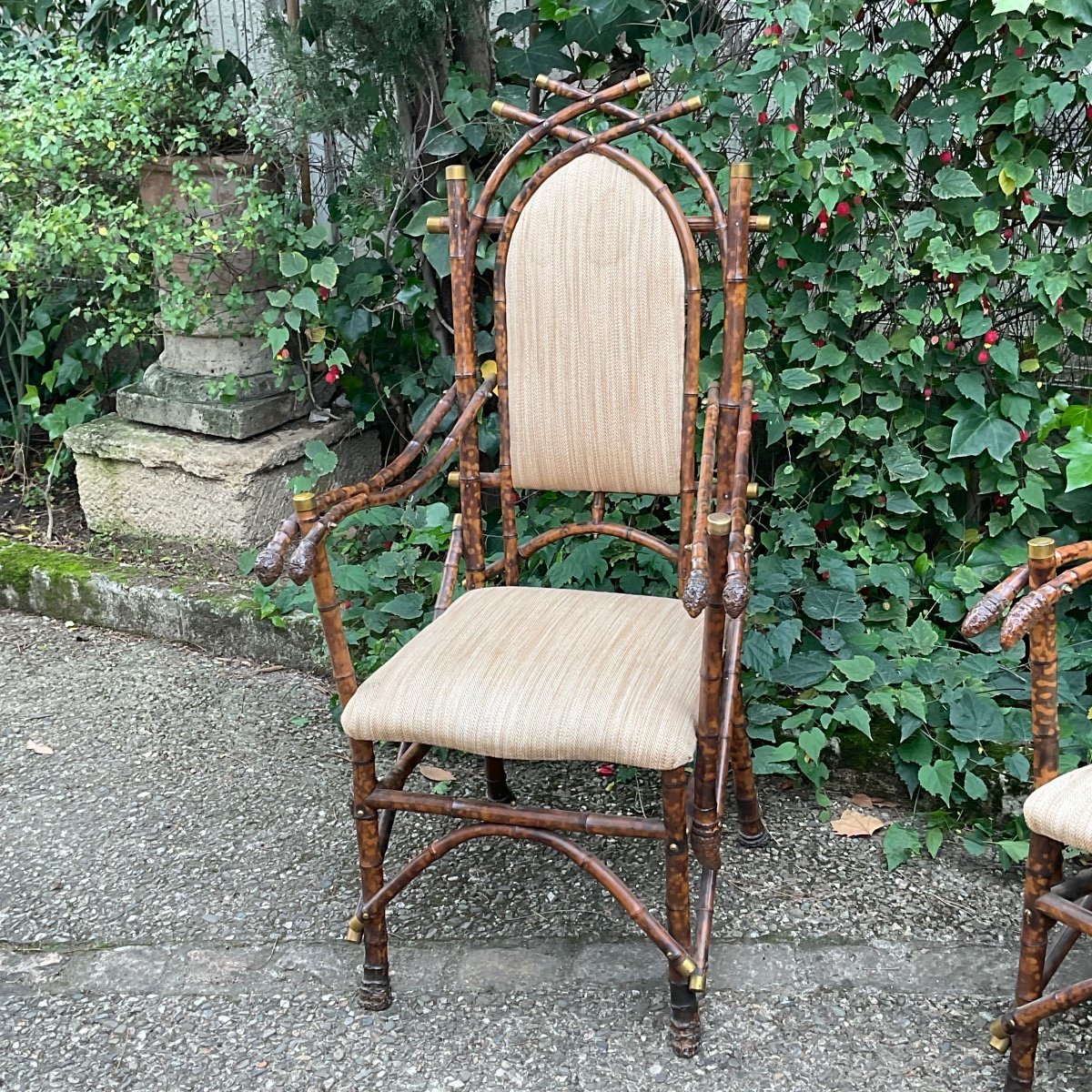 Rare 19th Century Bamboo Winter Living Room Furniture -photo-5