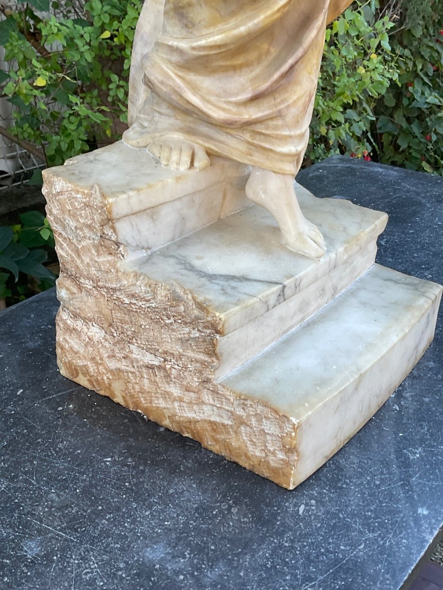 The Chilly One. Signed Italian Alabaster -photo-3