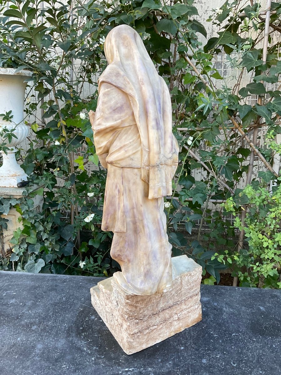 The Chilly One. Signed Italian Alabaster -photo-5