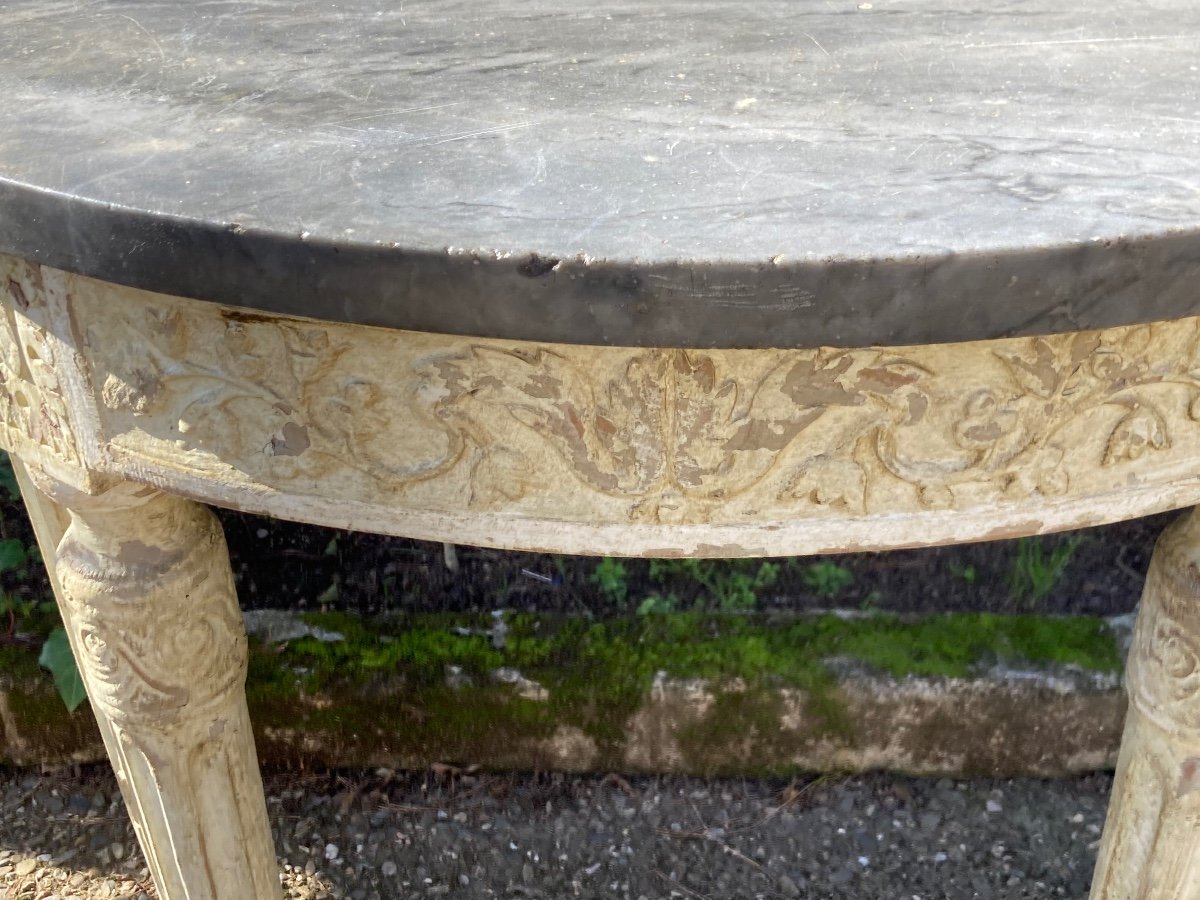  Louis XVI Period Half Moon Console -photo-3