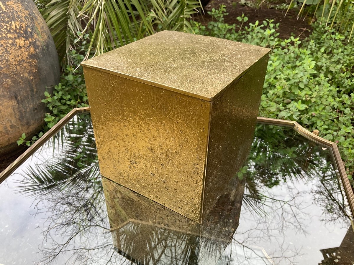 Bronze Ice Bucket Circa 1970-photo-2