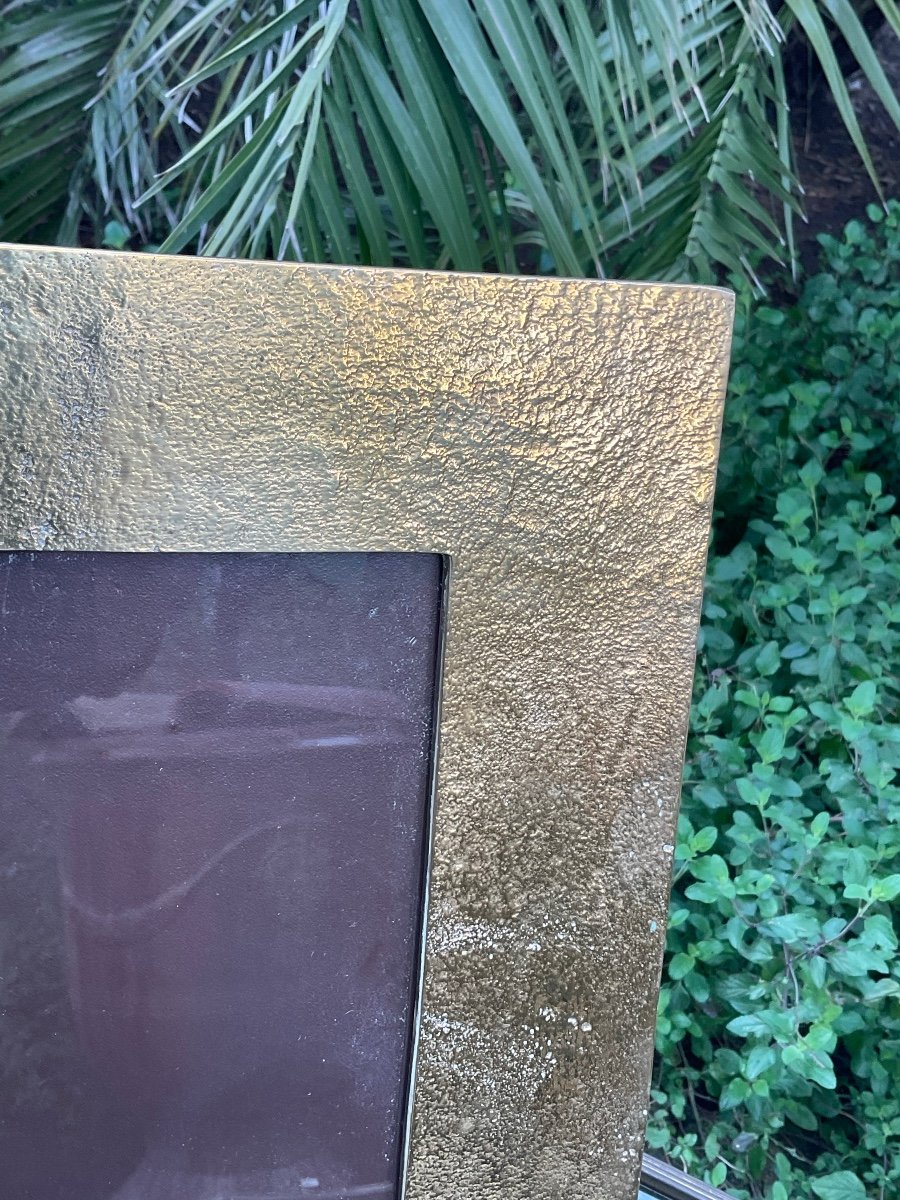 Brutalist Bronze Frame Circa 1970 -photo-6