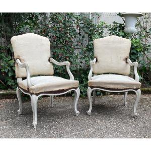 Pair Of 19th Century Italian Armchairs 