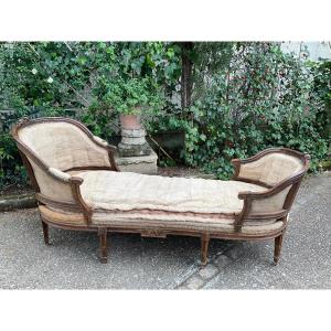 Duchess Or Daybed From Louis XVI Period Stamped Pillot 