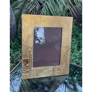 Brutalist Bronze Frame Circa 1970 