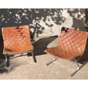 Pair Of Armchairs By Roos Littell 1st Edition 