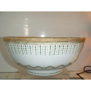 Indish Company  Chinese Porcelain Punch Bowl