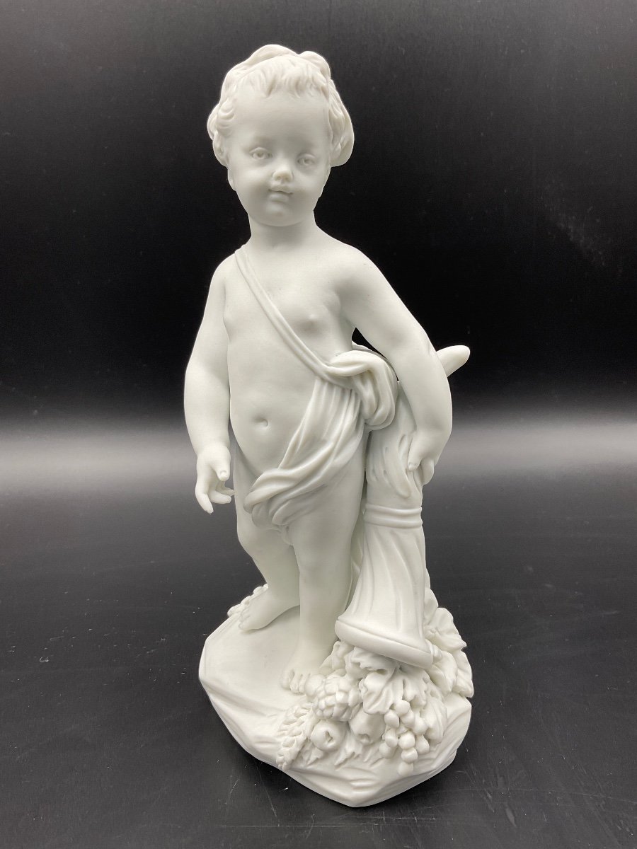 Biscuit From The Sèvres Manufacture Representing A Young Girl With A Cornucopia.