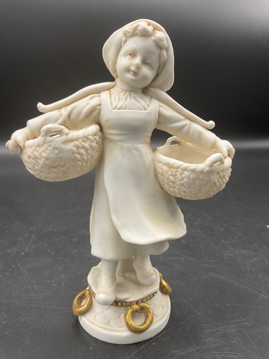 Biscuit From The Müller Manufacture Representing A Young Girl Carrying Two Baskets -photo-4