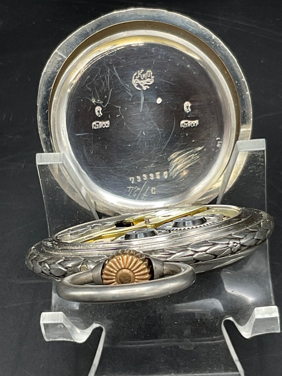 Montre à Gousset Ou De Poche En Argent De Marque Sandoz&Breitmeyer Chaux De Fonds Tir Fédéral.-photo-4