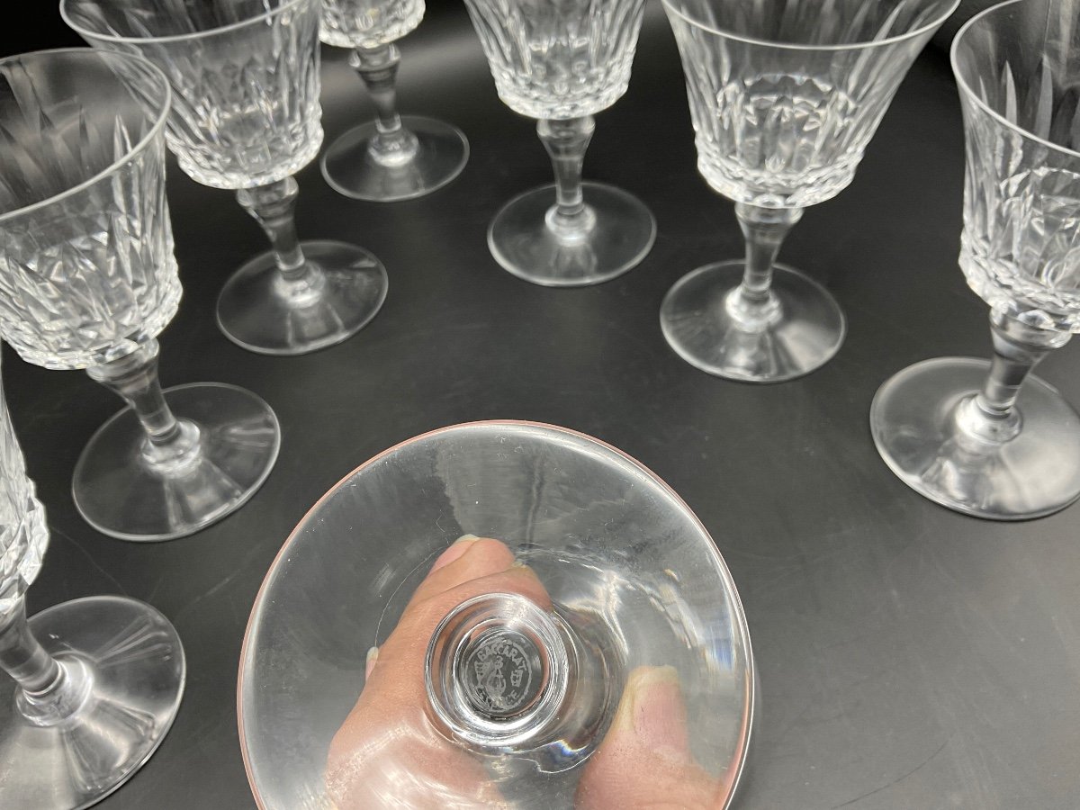 Ten Piccadilly Model Water Glasses In Colorless Crystal From Baccarat Crystalworks.-photo-4