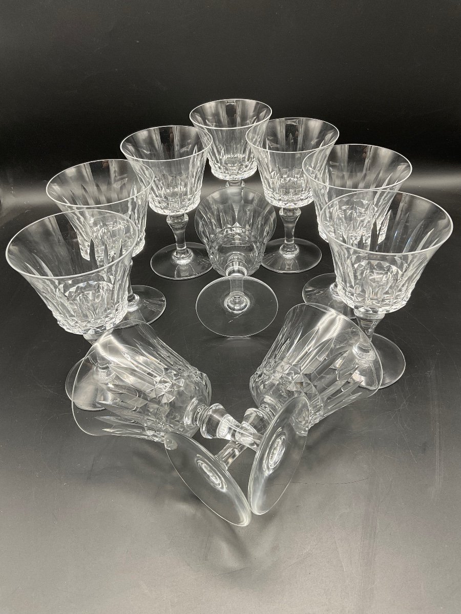 Ten Piccadilly Model Water Glasses In Colorless Crystal From Baccarat Crystalworks.-photo-6