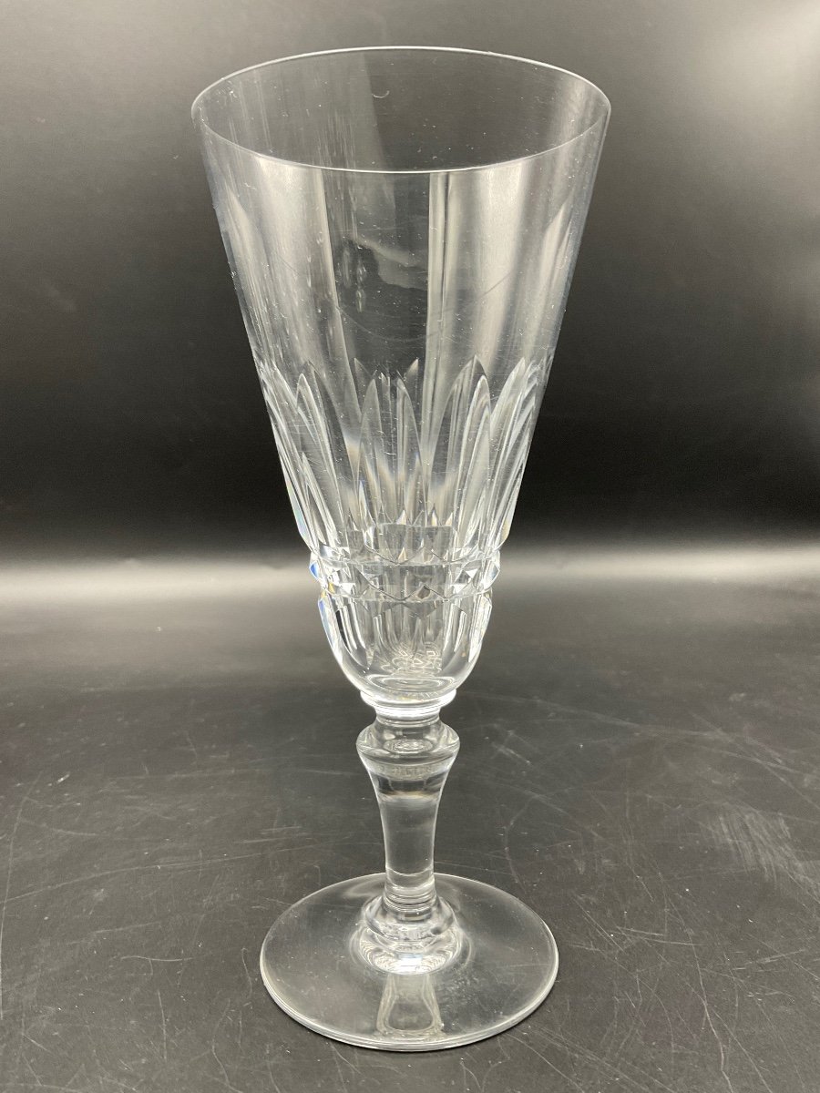 Eleven Piccadilly Model Champagne Flutes In Clear Crystal From The Baccarat Crystal Factory.-photo-1