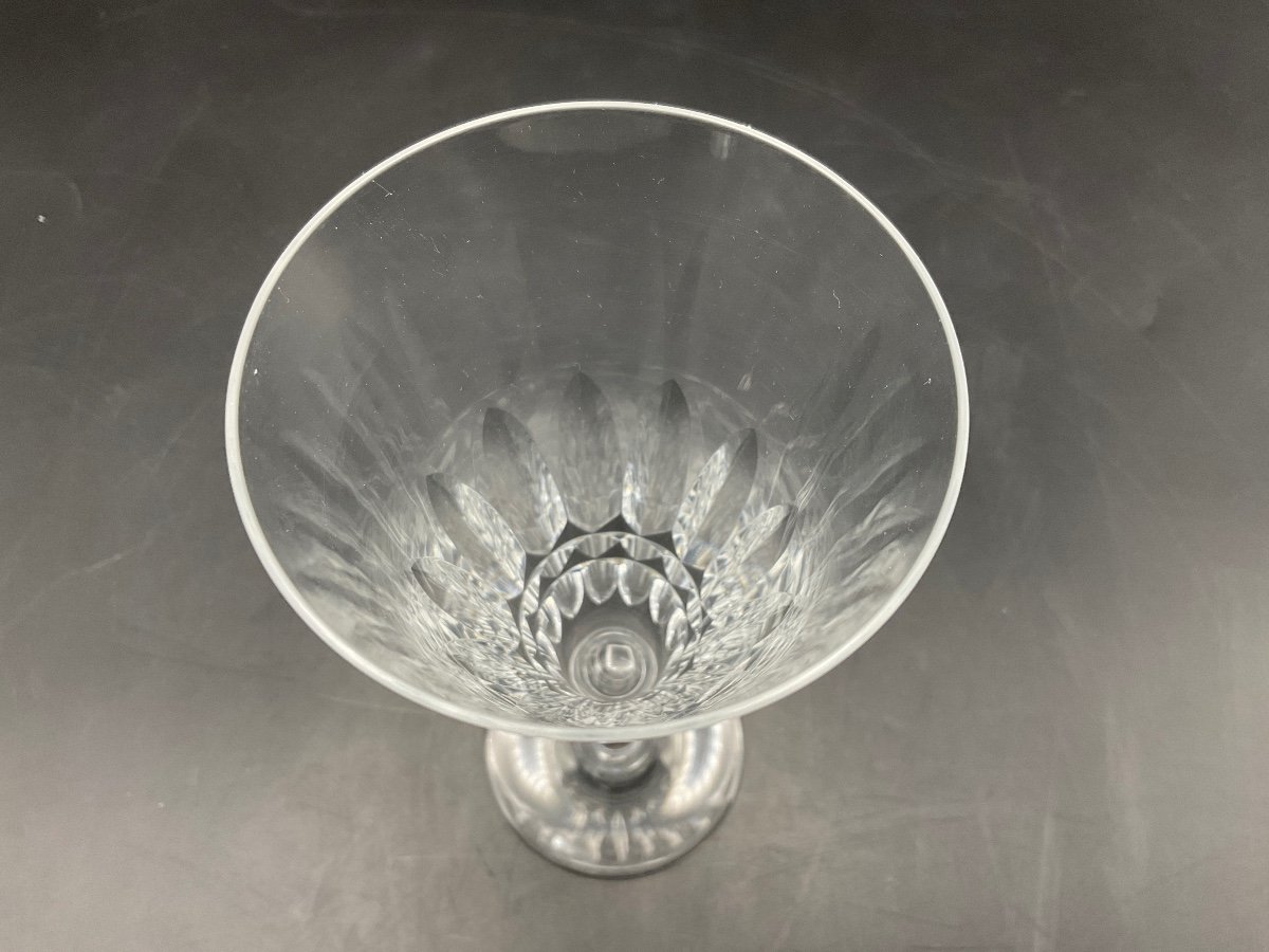 Eleven Piccadilly Model Champagne Flutes In Clear Crystal From The Baccarat Crystal Factory.-photo-4