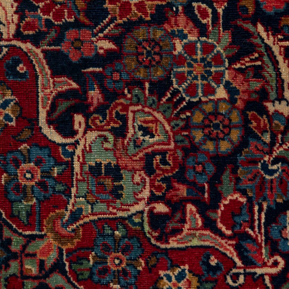 Tapis Sarough Vintage noué à la main dans une merveilleuse composition de couleurs classiques Perse années 1930-photo-2