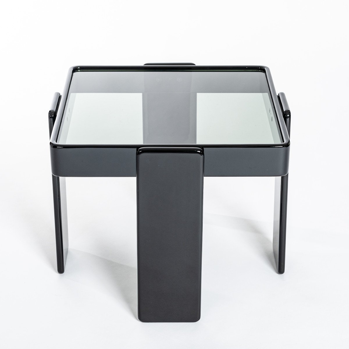 Tables gigognes noires de Gianfranco Frattini pour Cassina, 1960, milieu du siècle dernier-photo-3