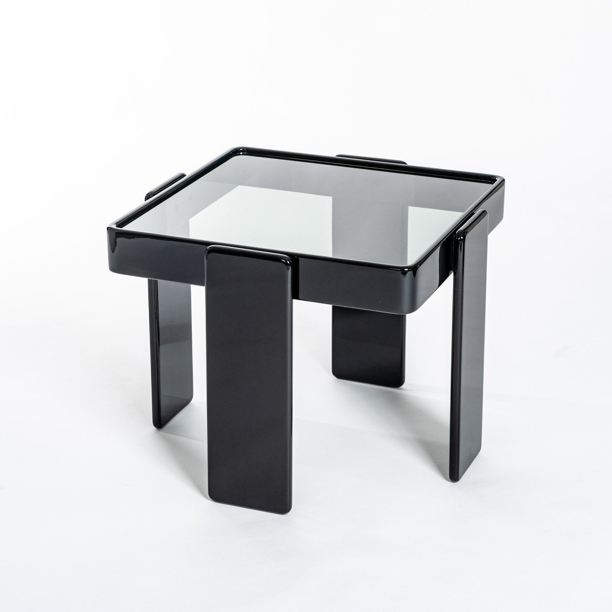 Tables gigognes noires de Gianfranco Frattini pour Cassina, 1960, milieu du siècle dernier-photo-4