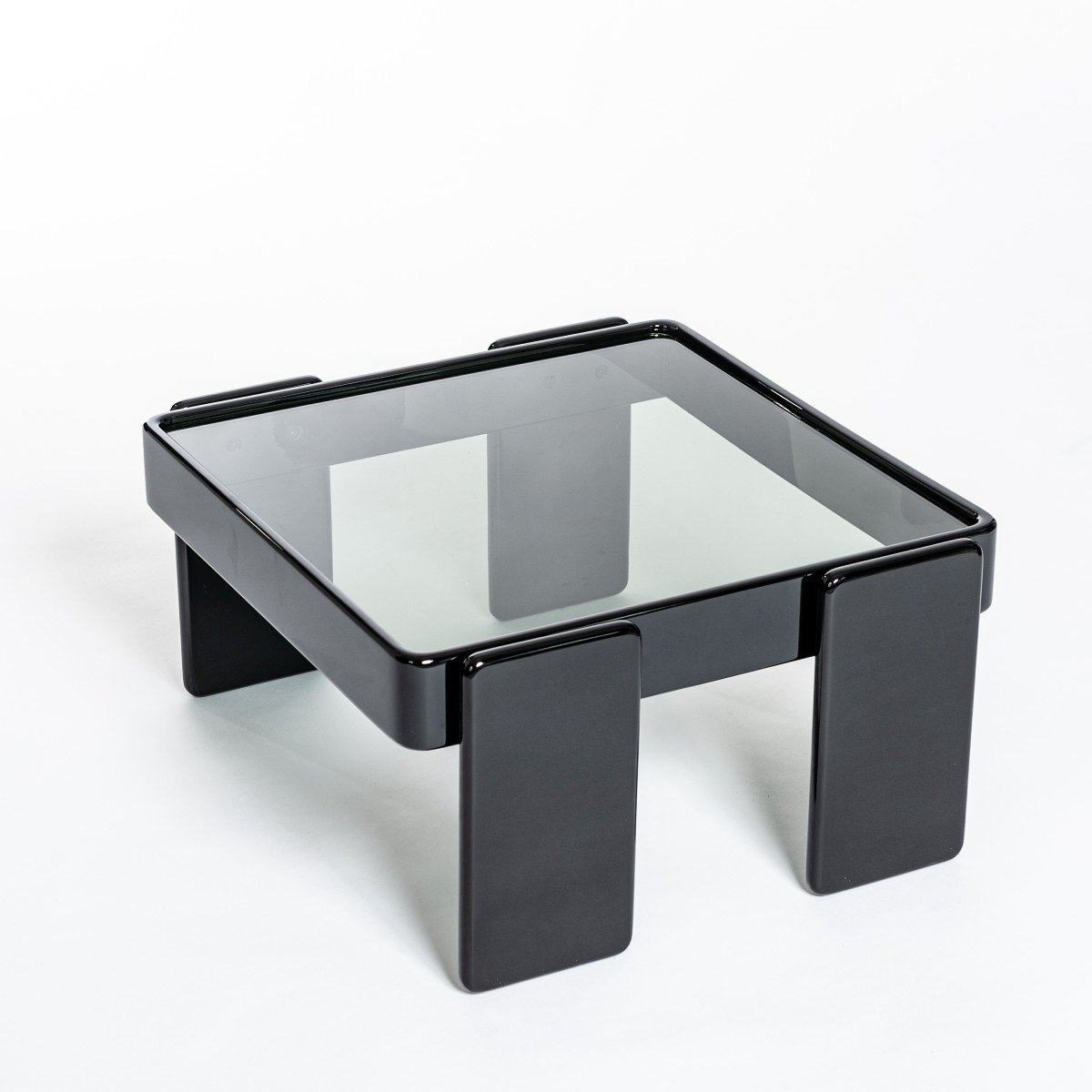 Tables gigognes noires de Gianfranco Frattini pour Cassina, 1960, milieu du siècle dernier-photo-3