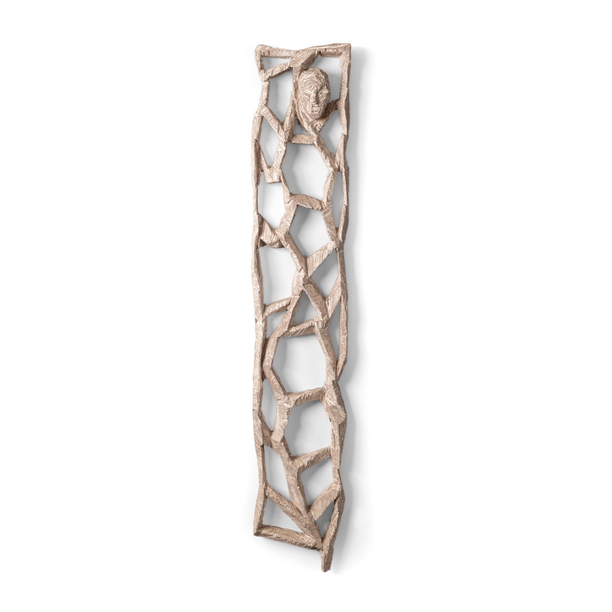 Modern Abstract Wooden Wall-mounted Sandy-white Sculpture By Christofer Kochs 2019