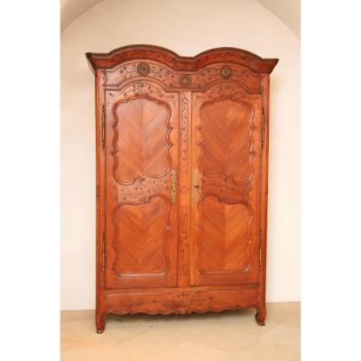 Wardrobe Transition Solid Cherry Wood Very  Fine Engraving