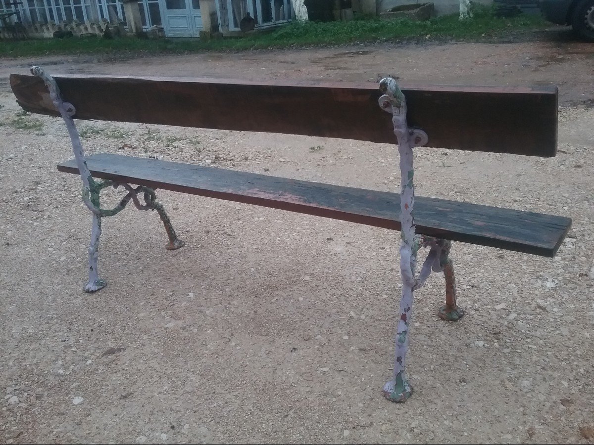 Banc De Jardin Pieds En Fonte-photo-2