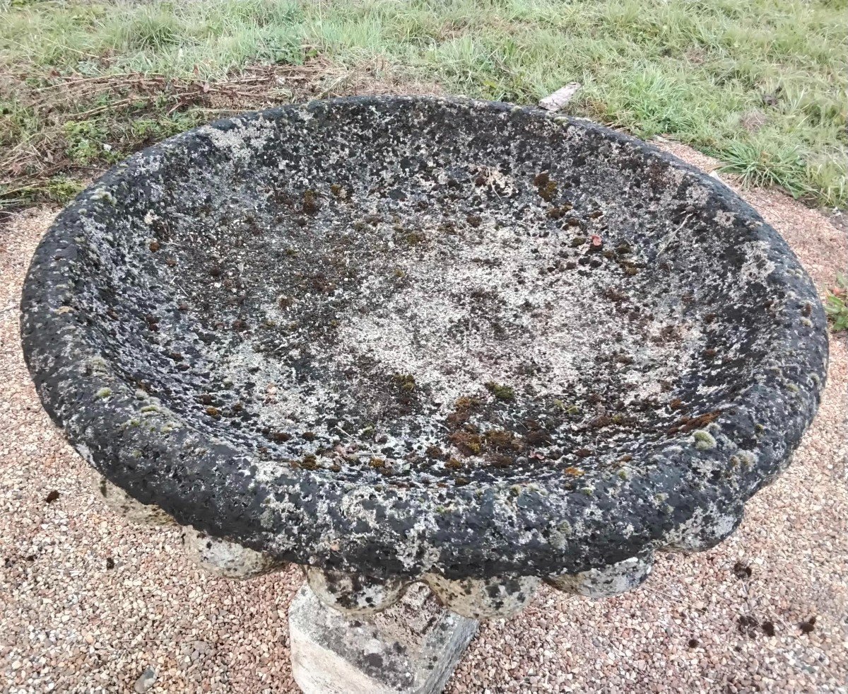 Natural Stone Basin With Grooves-photo-3