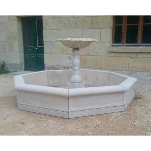 Basin In Natural Stone With In Its Center A Cast Iron Basin XIX