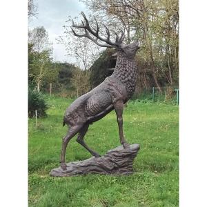 Large Bronze Deer