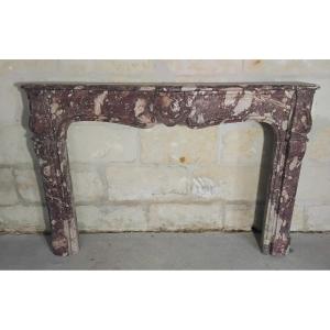 Louis XV Fireplace In Royal Red Marble