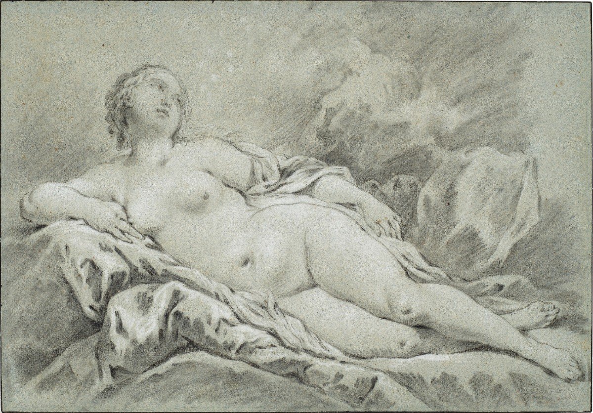 Pierre-charles Le Mettay (1726-1759) - Reclining Nude Woman